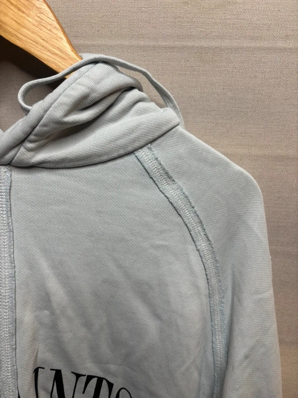 AllSaints Diverge OTH Hoodie Mens Optic White Pullover Sweatshirt Dyed In Wash - Medium